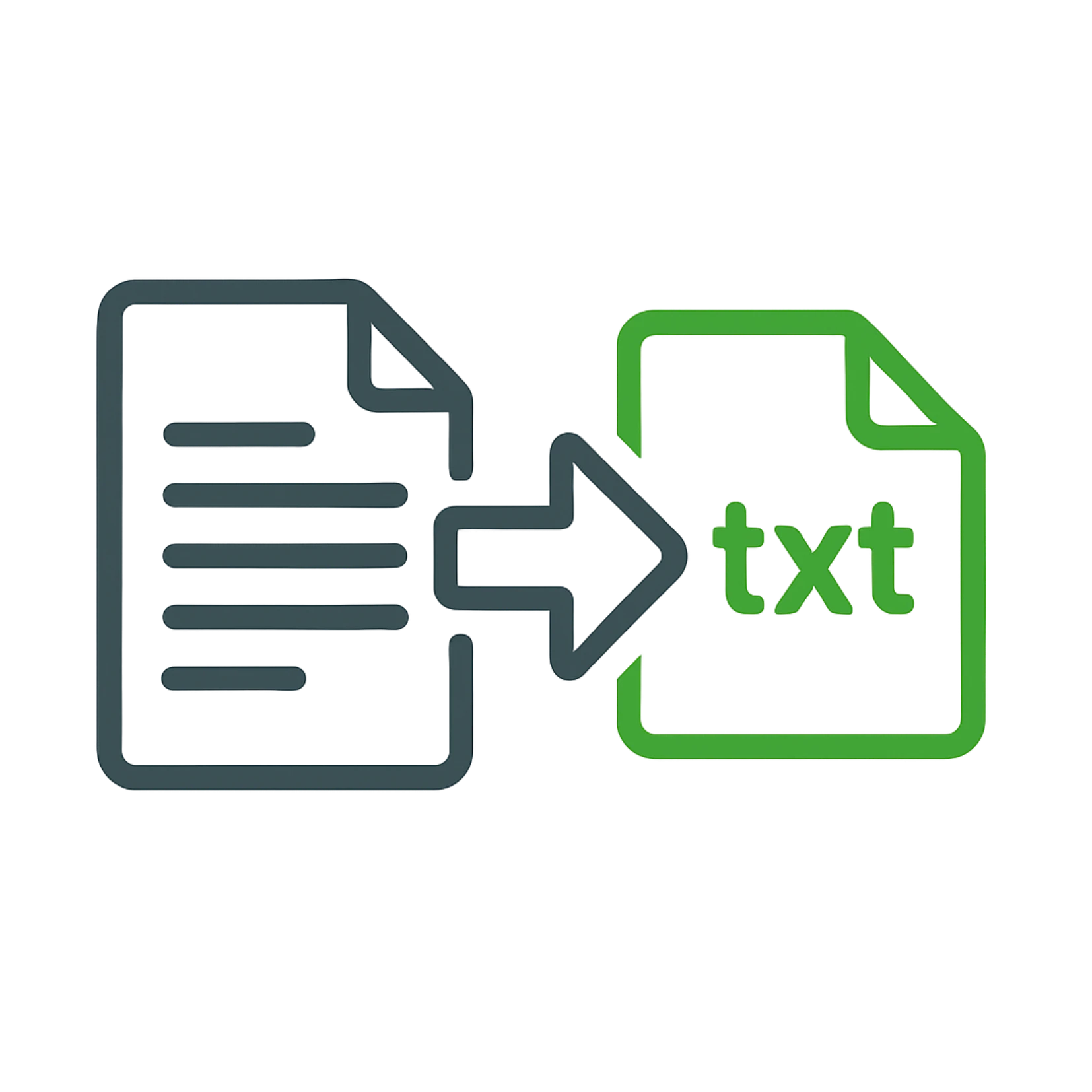 Ícono de un documento transformándose en un archivo digital Evoca la exportación de información lista para usarse en entornos digitales, eliminando procesos manuales de captura.