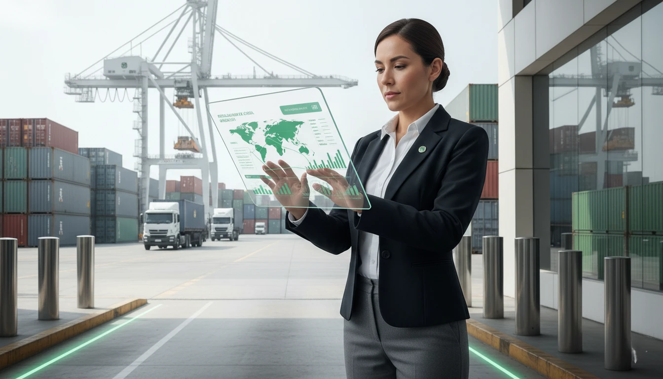 Plataforma digital de aduana inteligente en México mostrando la consulta rápida de pedimentos para operaciones de comercio exterior en 2025